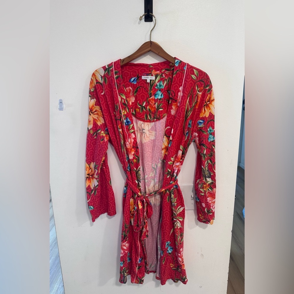 Johnny Was The Jonesy Sleep Robe Floral Print Women’s Size Large Cotton Stretch